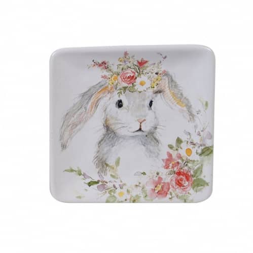 Купить Тарелка Certified Int. Милый кролик-2 пирожковая квадратная, 15 см, 00010648265 по низкой цене