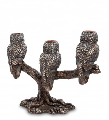 Купить Подсвечник Veronese Три совы WS-781 по низкой цене