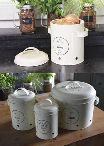 Купить Эмалированный контейнер для хранения лука Esschert Design по низкой цене