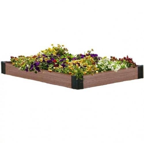 Купить Ограждение Garden Dreams ДПК для грядки 80х120х15 см по низкой цене