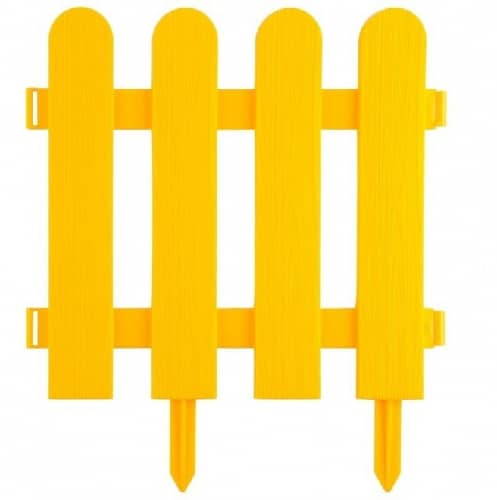 Купить Забор Grinda Штакетник 422209-Y желтый декоративный по низкой цене