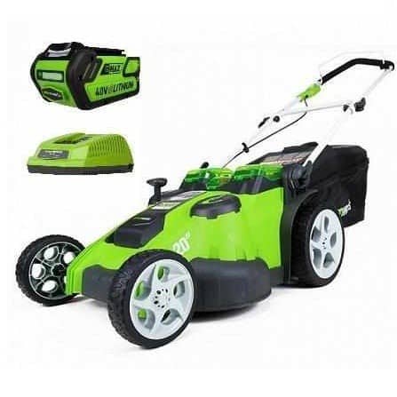 Купить Газонокосилка Greenworks G-MAX 40V TwinForce G40LM49DBK3 аккумуляторная по низкой цене