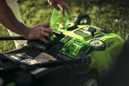 Купить Газонокосилка Greenworks Twin Force G40LM49DB аккумуляторная без аккумулятора и зарядного устройства по низкой цене