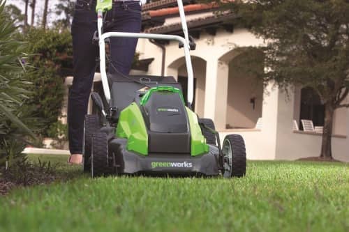 Купить Газонокосилка Greenworks G40LM45 аккумуляторная без аккумулятора и зарядного устройства по низкой цене