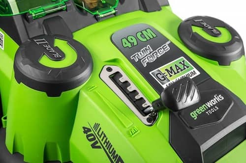 Купить Газонокосилка Greenworks G-MAX 40V TwinForce G40LM49DBK6 аккумуляторная по низкой цене