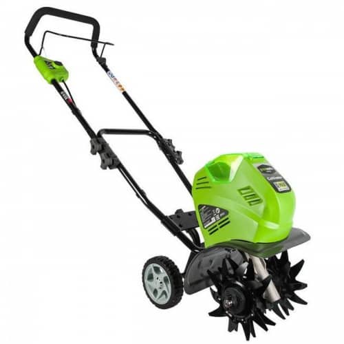 Купить Культиватор Greenworks G40TLK4 40V аккумуляторный с аккумулятором 4 А.ч и зарядным устройством по низкой цене