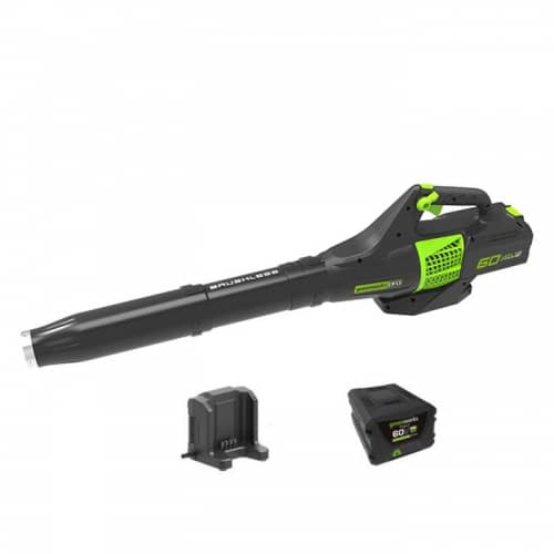 Купить Воздуходувка Greenworks GD60ABK2 аккумуляторный с аккумулятором 2 А.ч и зарядным устройством по низкой цене