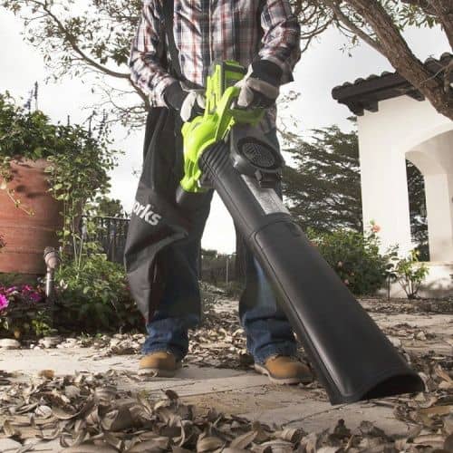 Купить Воздуходувка-пылесос Greenworks GD40BVK3 аккумуляторный с аккумулятором 3 А.ч и зарядным устройством по низкой цене