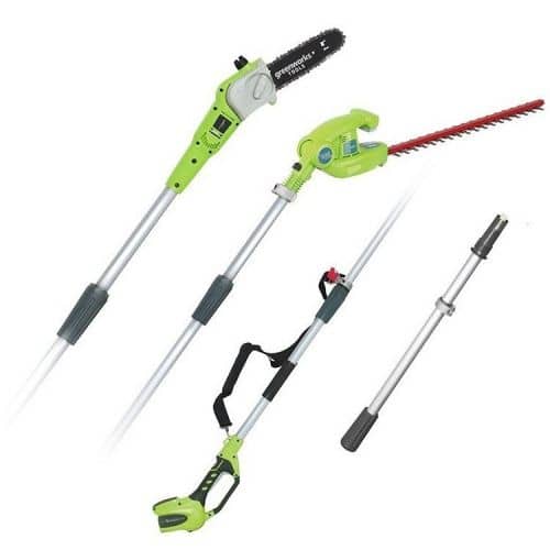 Купить Высоторез Greenworks G40PSH кусторез аккумуляторный без аккумулятора и зарядного устройства по низкой цене