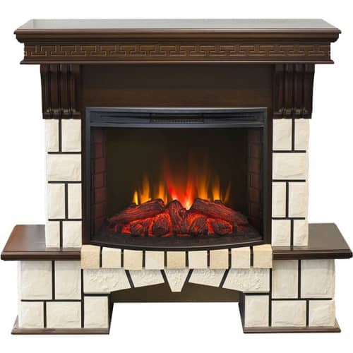 Купить Электрокамин Real Flame Stone Brick 25/25,5 c очагом Evrika 25,5 LED по низкой цене