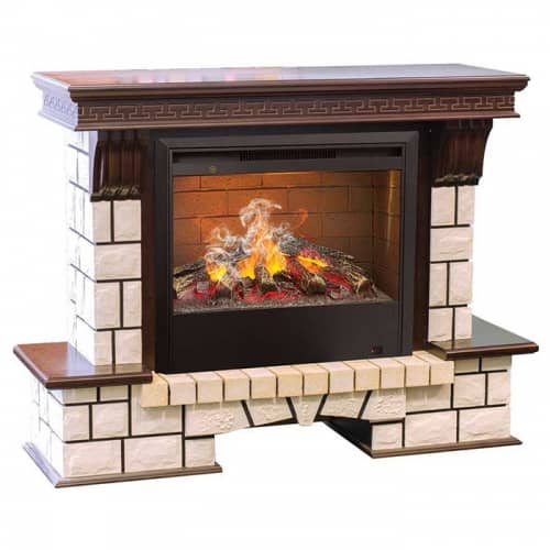 Купить Электрокамин Real Flame Stone new 26/HL c очагом 3D Helios по низкой цене