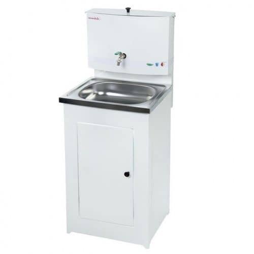 Купить Умывальник Акватекс мойка из нержавеющей стали с тумбой белый по низкой цене