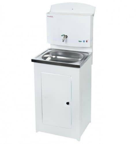 Купить Умывальник Акватекс мойка из нержавеющей стали с тумбой белый по низкой цене