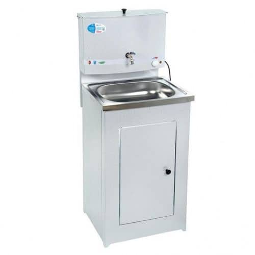 Купить Умывальник Акватекс с электроводонагревателем, с тумбой, мойка из нержавеющей стали белое золото по низкой цене