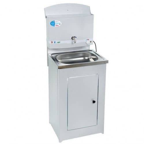 Купить Умывальник Акватекс с электроводонагревателем, с тумбой, мойка из нержавеющей стали белое золото по низкой цене