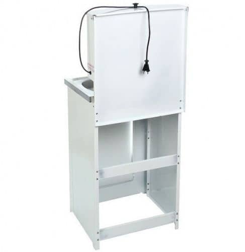 Купить Умывальник Акватекс с электроводонагревателем, с тумбой, мойка из нержавеющей стали белый по низкой цене