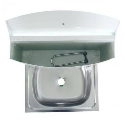 Купить Умывальник Акватекс с электроводонагревателем, с тумбой, мойка из нержавеющей стали белый по низкой цене