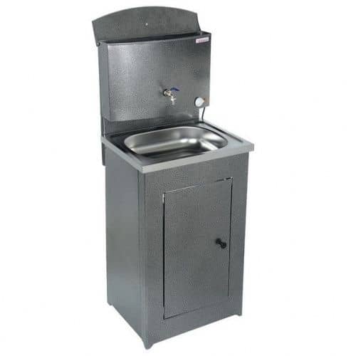 Купить Умывальник Акватекс с электроводонагревателем, с тумбой, мойка из нержавеющей стали серебро по низкой цене