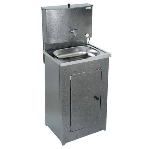 Купить Умывальник Акватекс с электроводонагревателем, с тумбой, мойка из нержавеющей стали серебро по низкой цене