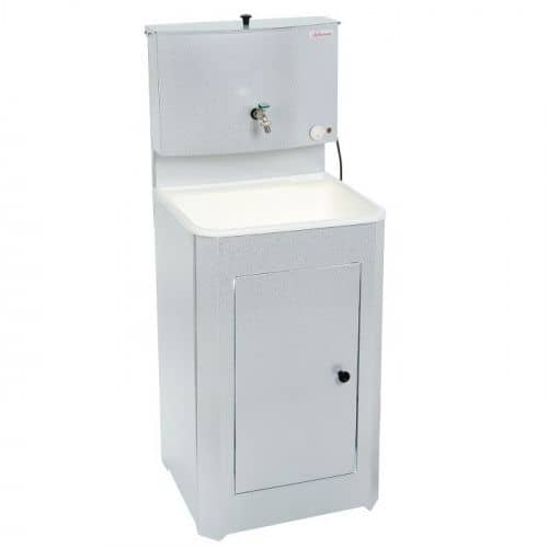 Купить Умывальник Акватекс с электроводонагревателем, с тумбой, мойка из пластика белое золото по низкой цене