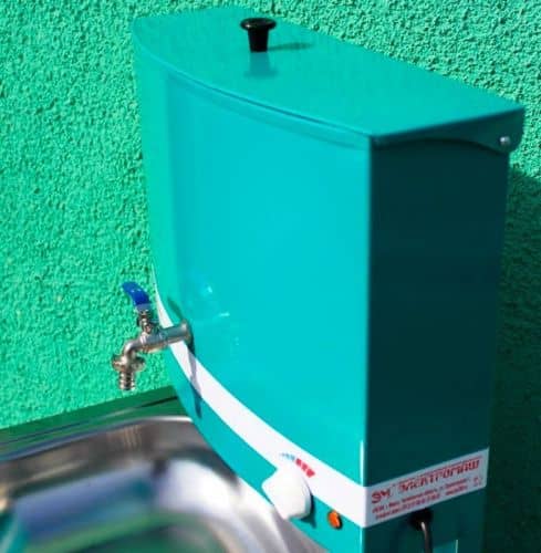 Купить Умывальник Акватекс с электроводонагревателем, с тумбой, мойка из пластика лагуна по низкой цене