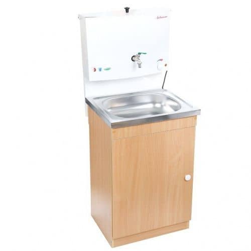 Купить Умывальник Акватекс с электроводонагревателем, мойка из нержавеющей стали с деревянной тумбой по низкой цене