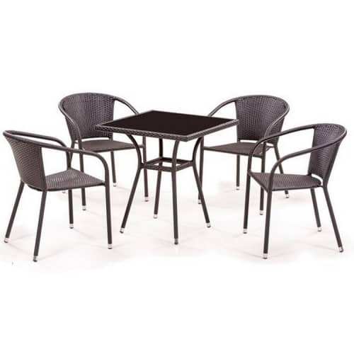 Купить Комплект мебели Афина-Мебель T282BNS-Y137C-W51-4PCS коричневый по низкой цене