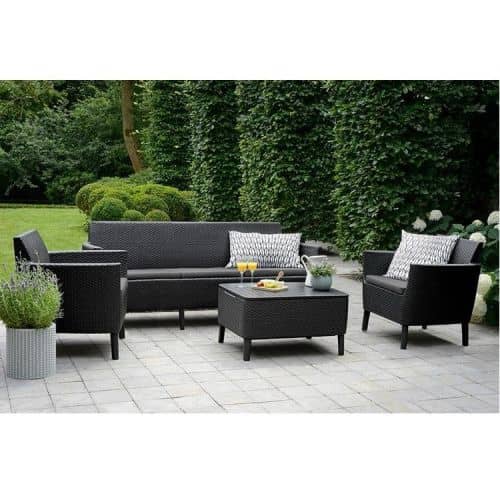 Купить Комплект мебели Allibert Salemo 3 seater графит-прохладный серый по низкой цене