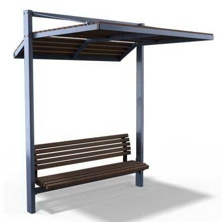 Купить Скамейка Хоббика Модерн УНИ с навесом палисандр 212 см по низкой цене