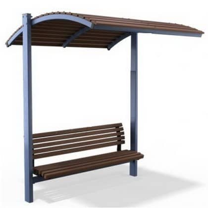 Купить Скамейка Хоббика Модерн с навесом палисандр 212 см по низкой цене