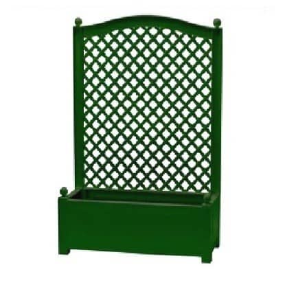 Купить Ящик KHW 37003 большой для растений с шпалерой зеленый по низкой цене