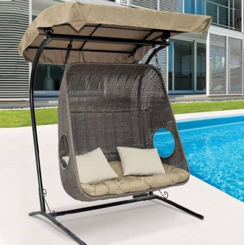 Купить Кресло Canopy подвесное для двоих коричневое по низкой цене