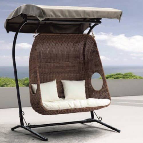 Купить Кресло Canopy подвесное для двоих коричневое по низкой цене