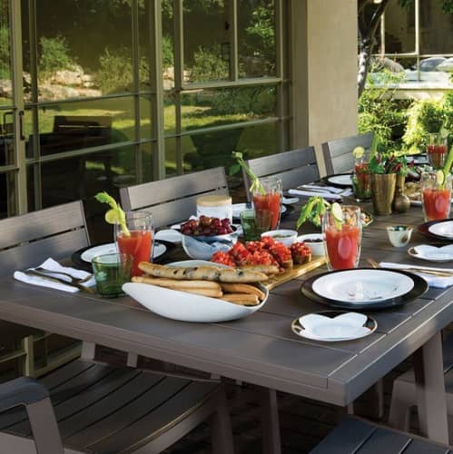 Купить Стол Keter Harmony Extendable пластиковый раздвижной графит - коричнево-серый по низкой цене