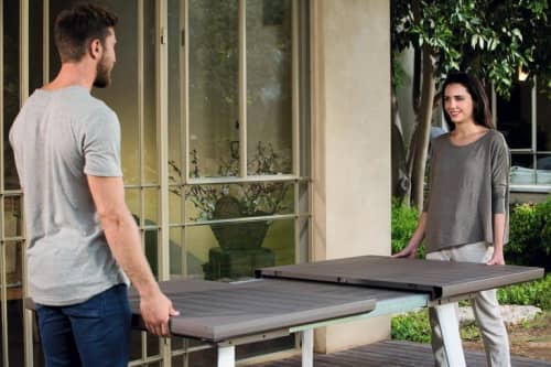 Купить Стол Keter Harmony Extendable пластиковый раздвижной графит - коричнево-серый по низкой цене