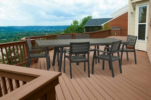 Купить Стол Keter Harmony Extendable пластиковый раздвижной графит - коричнево-серый по низкой цене