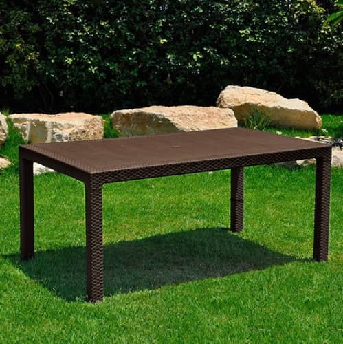 Купить Стол Keter Melody пластиковый коричневый по низкой цене