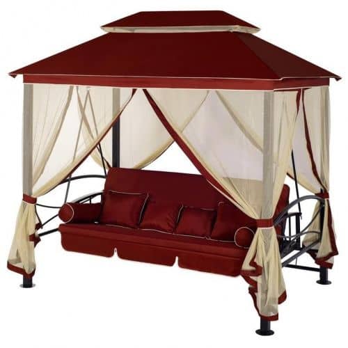 Купить Беседка-качели Удачная Мебель Пальмира Винная по низкой цене