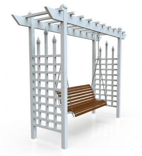 Купить Качели Хоббика Зимний сад парковые белые по низкой цене