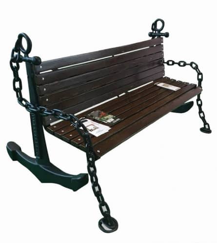 Купить Скамейка Хоббика Якорь чугунная палисандр 150 см по низкой цене