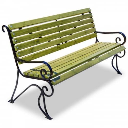 Купить Скамейка Хоббика Вояж кованая еловая зелень 180 см по низкой цене