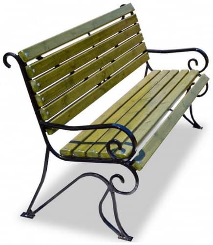 Купить Скамейка Хоббика Вояж кованая еловая зелень 180 см по низкой цене