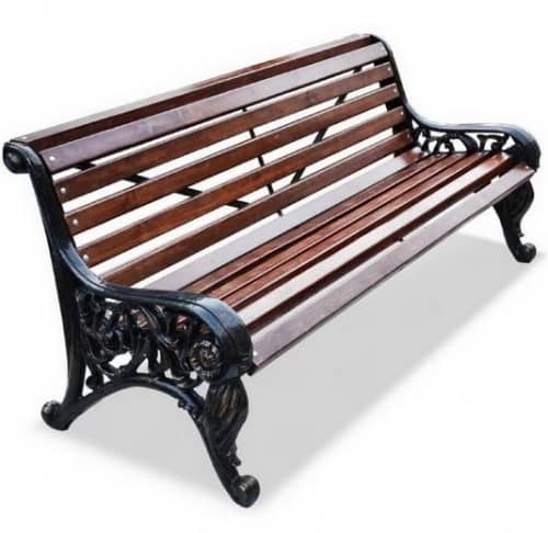 Купить Скамейка Хоббика Парковая тишь чугунная палисандр 150 см по низкой цене