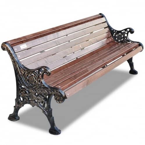 Купить Скамейка Хоббика Ажурная чугунная палисандр 180 см по низкой цене