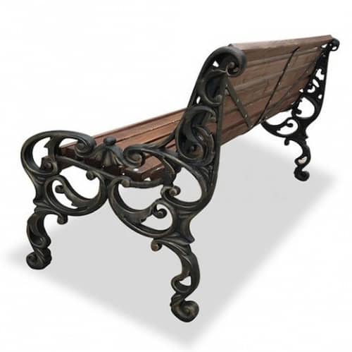 Купить Скамейка Хоббика Трон чугунная палисандр 150 см по низкой цене