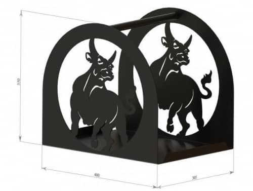 Купить Дровница Metalex Бык DR1006 по низкой цене