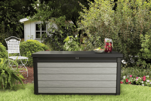 Купить Сундук Keter Denali DuoTech Deck Box из пластика антрацит 265 л по низкой цене
