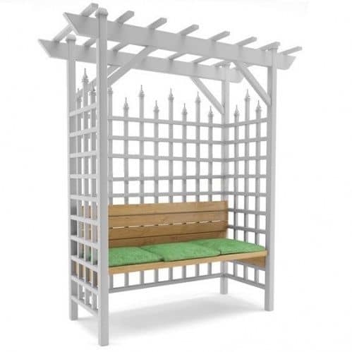 Купить Пергола Хоббика Зимний сад 10034 со скамейкой серая по низкой цене