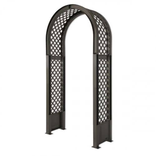 Купить Арка KHW 37905 садовая со штырями для установки антрацит по низкой цене