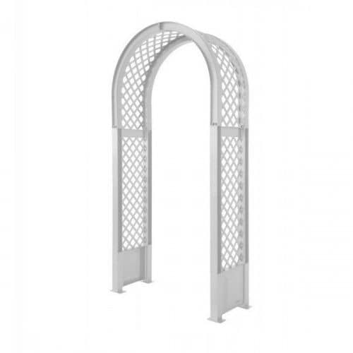 Купить Арка KHW 37901 садовая со штырями для установки белая по низкой цене